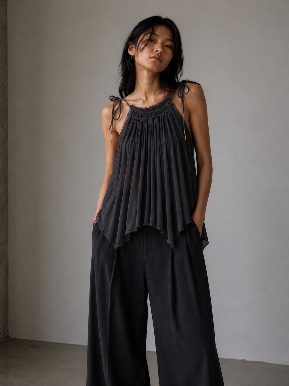 ISABEL MARANT DRAPEY HALTER TOP